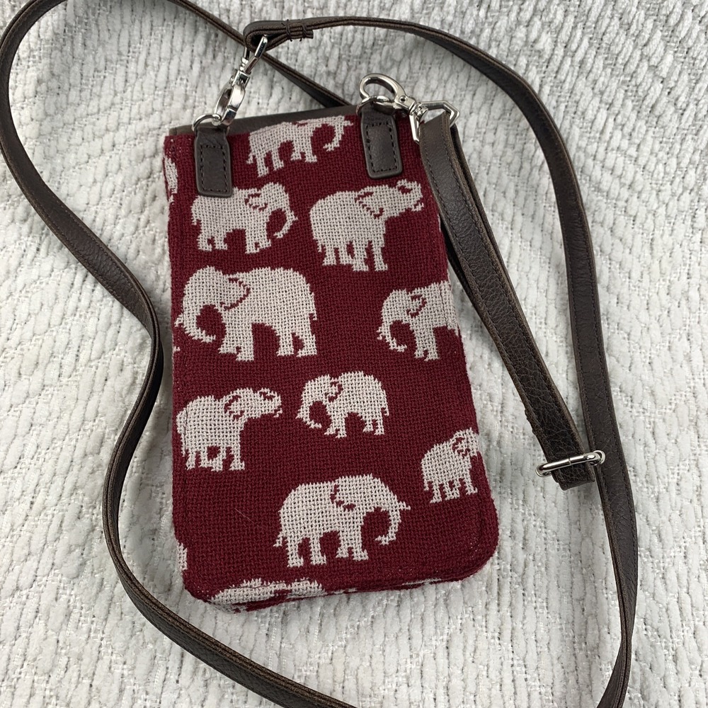 ThirtyOne Elephant Call Me Crossbody Cell Phone Credit‎ Card Wallet Purse Safari - Picture 6 of 16